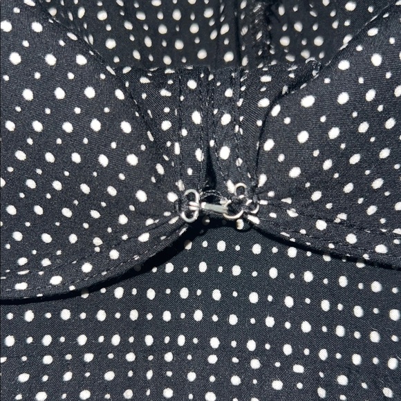 Billabong Black and White Dotted 3/4 Sleeve Dress - Picture 5 of 6